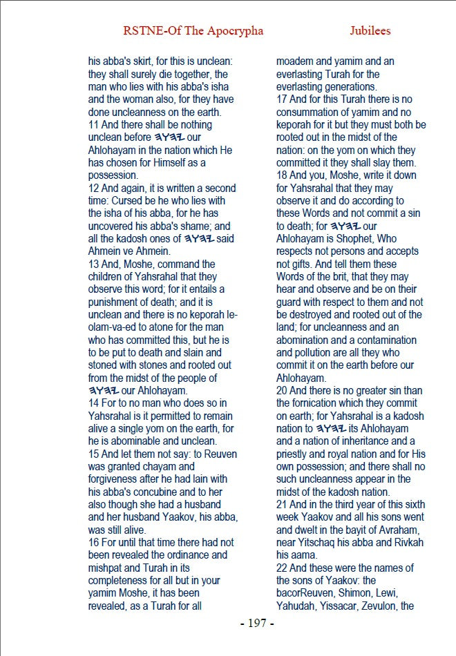 The Restoration Scriptures Of The Apocrypha True Name  Red Letter Edition