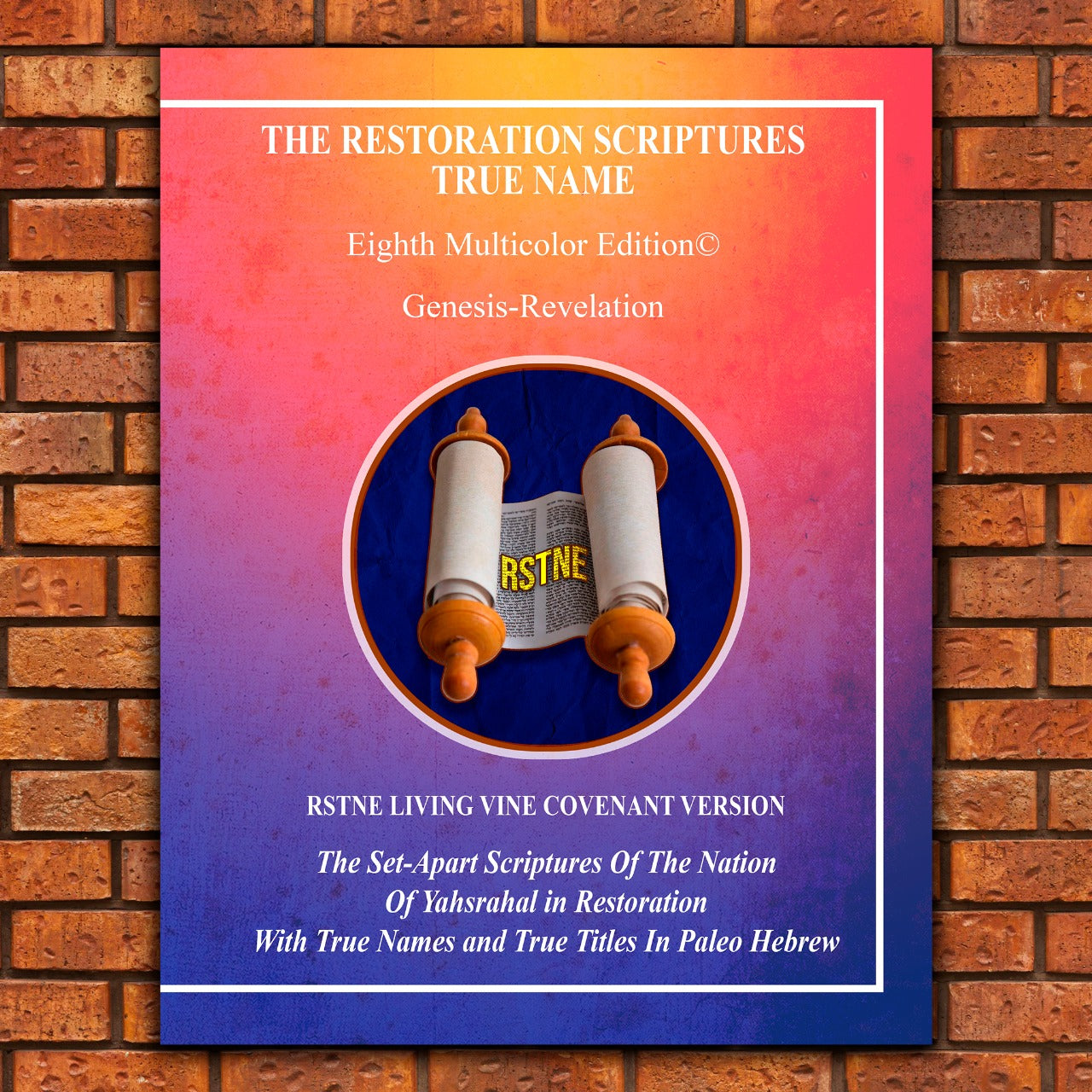 Restoration Scriptures True Name Living Vine Covenant Version Gen-Rev Hardcover-Multicolor